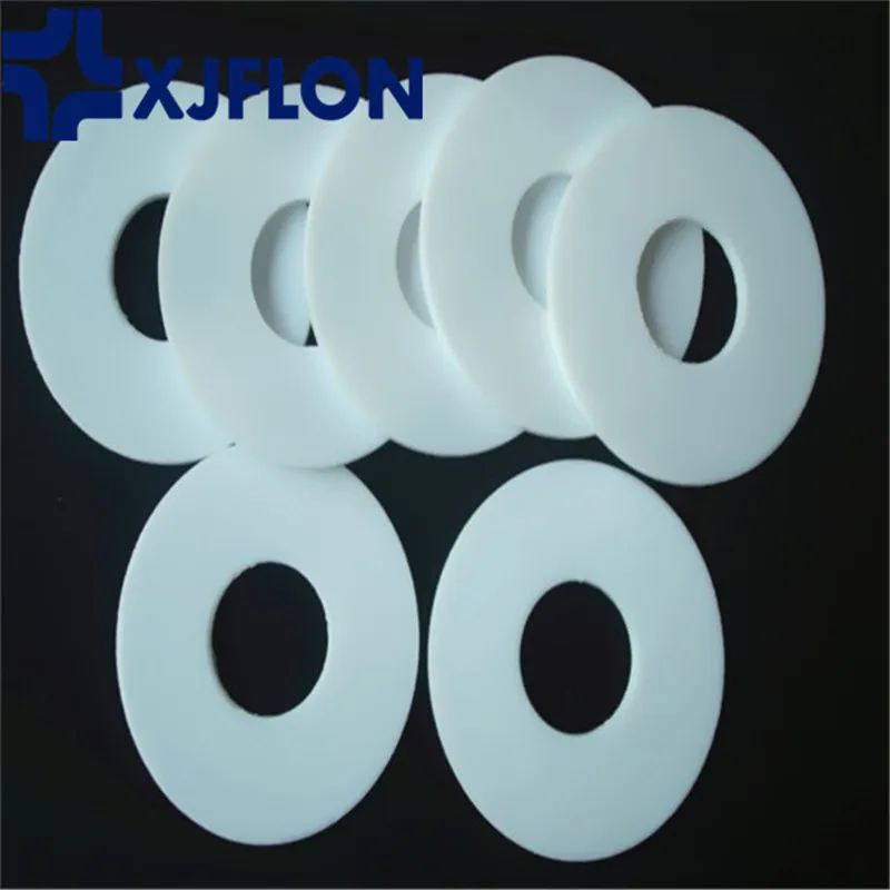 factory wholesale high quality white molded PTFE spacer flat skived ptfe gasket engine parts seal ring