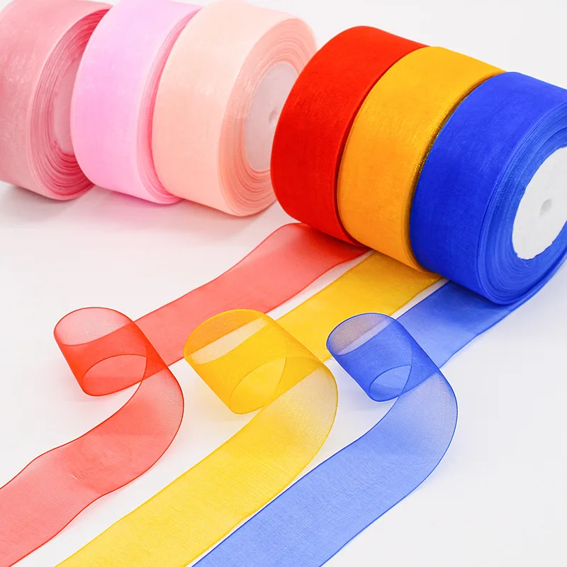 Wholesale Organza Ribbon Transparent Chiffon Ribbon for Wrapping Decorating