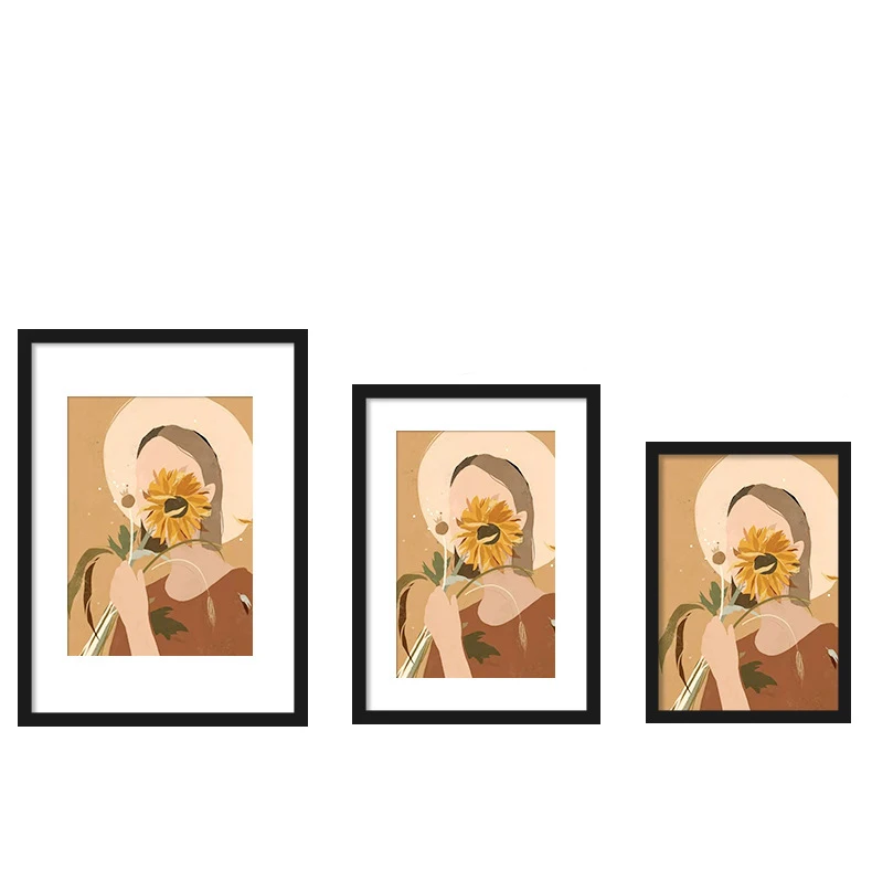 Hot Sale 4x6 5x7 8x10 A4 Black Wood Wooden Table Top Picture Photo Frame Set Size Customizable