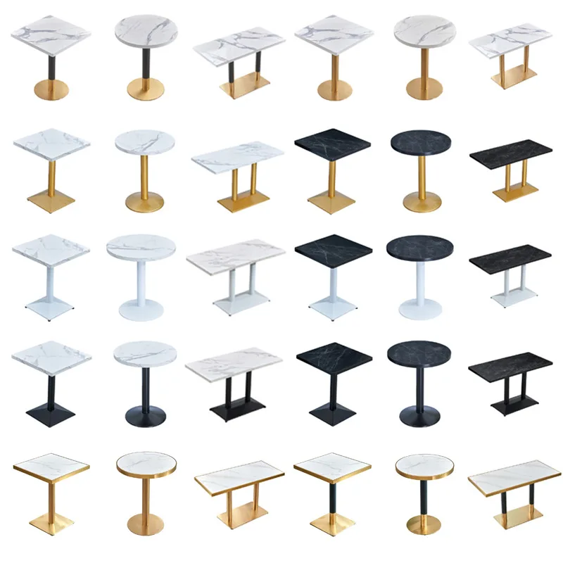 Household rock plate  luxury Modern cafe restaurant  dining table booth safe bench Sets