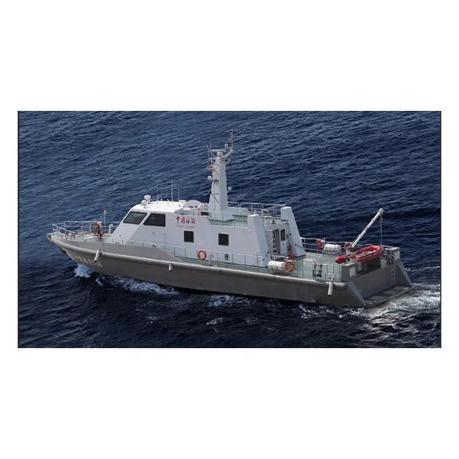 
30M Fiberglass Patrol Boat For Sale Military Boat Aluminum Catamaran with Crane Dinghy For Army Police Crew Boat 