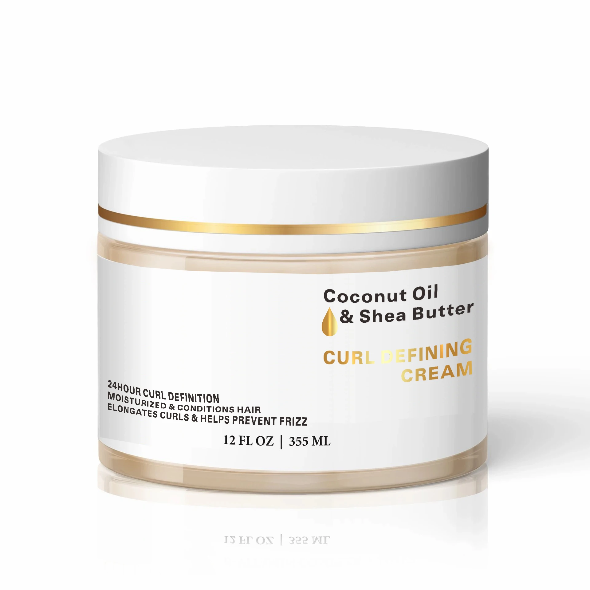 Free Sample Curly Hair Enhancing Curl Defining Cream Sulfate Free Vegan Formula Anti-Frizz Cream Private Label