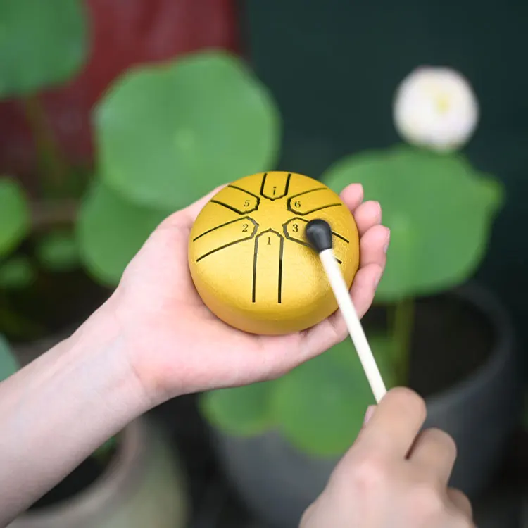 Easy-to-Use Steel Tongue Drum No Special Skills Required 3 Inch Round Drums