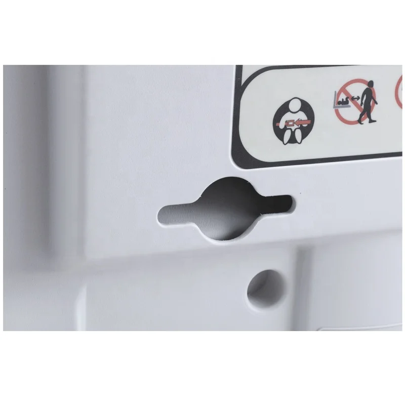 Commercial HDPE Wall Folding Change Station Sturdy Baby Diaper Change Unit With Security Dual Protected Belt System White Grey