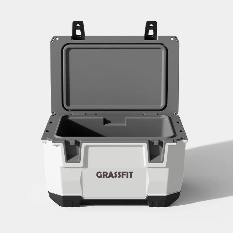 GRASSFIT New Design OEM Outdoor Camping Picnic Fresh Food Beer Waterproof Large Capacity Portable Car Ice Chest 60L Cooler Box