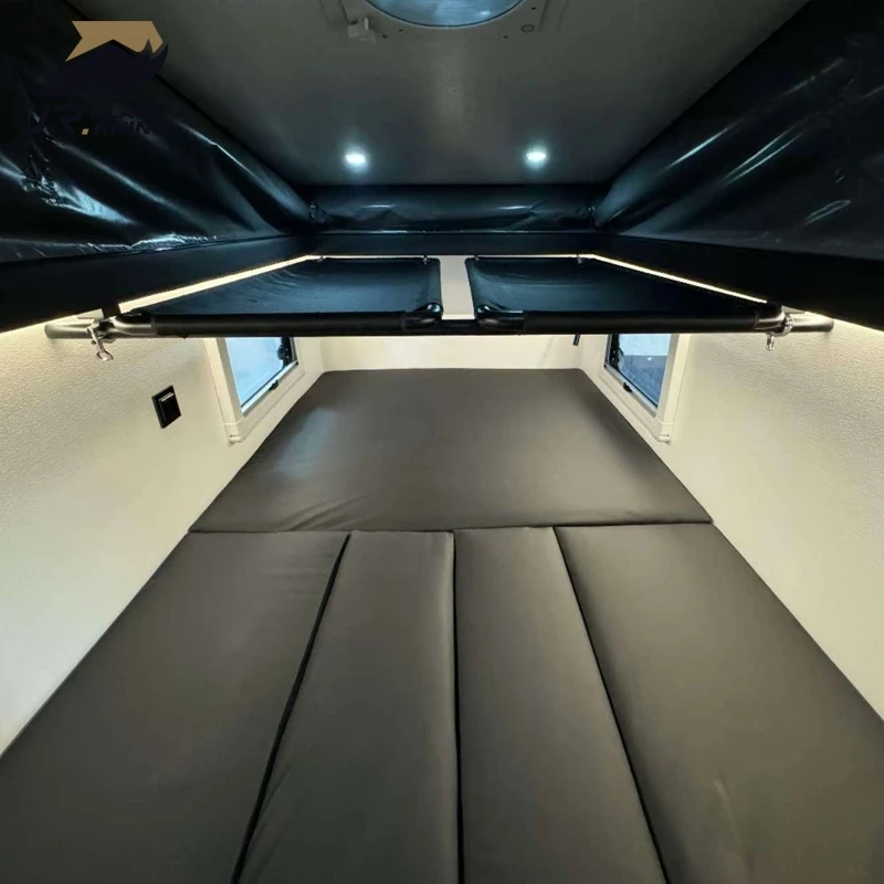 Flexible customization mini caravan new design family dome aluminum caravan foldable hard top 5th wheel  mini offroad camper