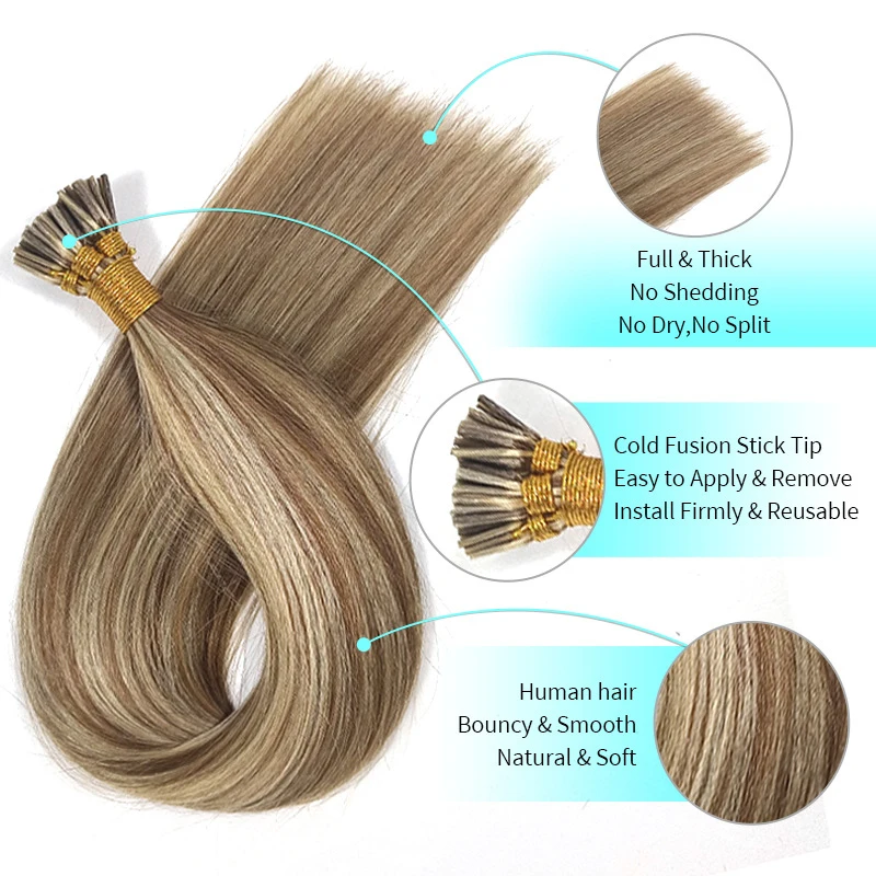 Europe the United States Hot Virgin Human Hair Extensions Trace-Free Straight Hair Extensions for Daily Life in Popular Colors