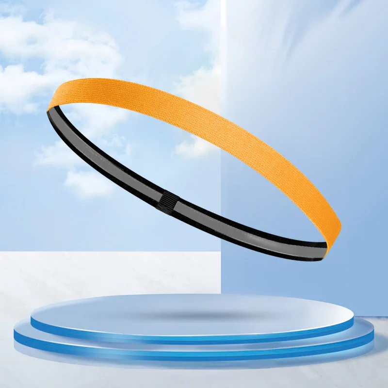 Slim Sweat Headband GYM Sports Elastic Hair Band Anti-slip Headwear Non-Slip Elastic Sports Hair Band