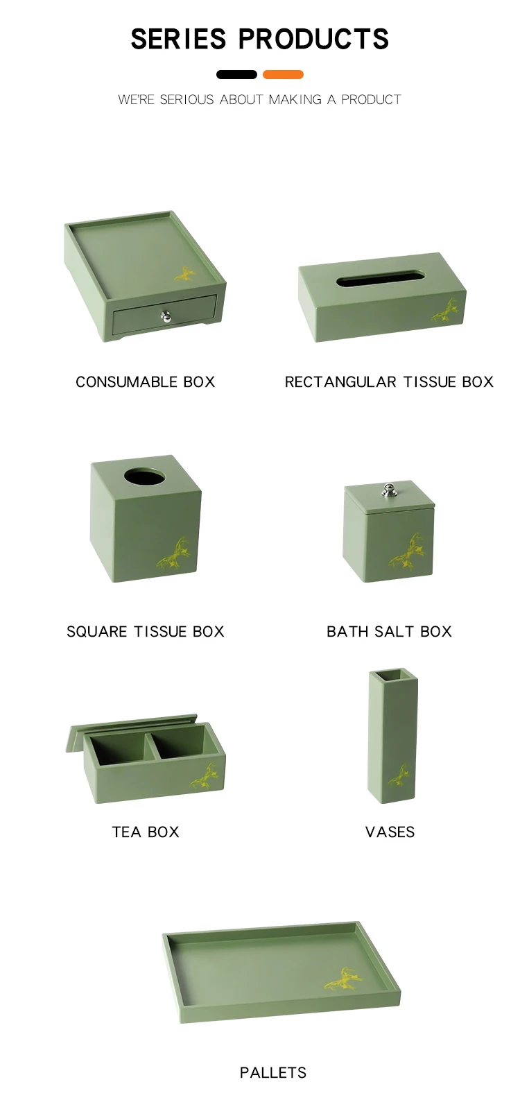 Low moq Custom logo printed acrylic luxury hotel  guest room accessories decorative resin   vase