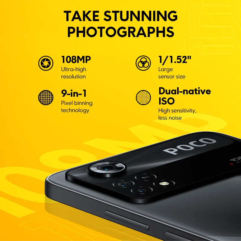 Xiaomi Poco X4 Pro 5G 8G 256GB Smartphone Telephone 108MP Triple Camera 120Hz Amoled screen 67W turbo charging Global Version