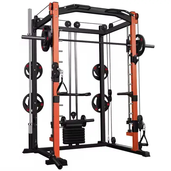Multi functional  home power rack gym equipment  Pull Up Bar Smith Machine Squat Rack