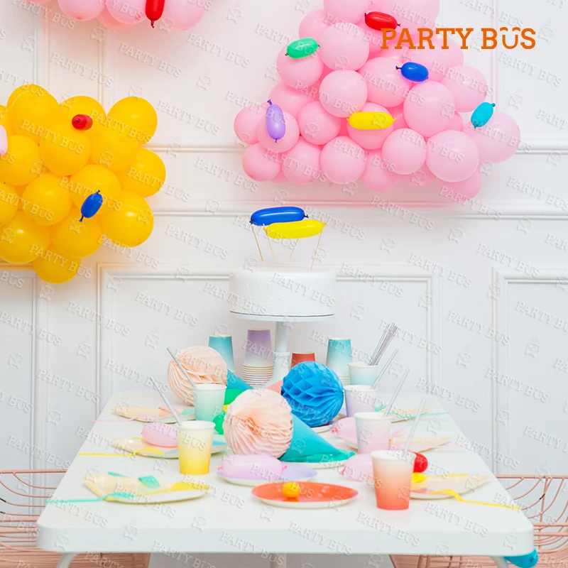Partybus Optional Ice Cream Shape Paper Plate/ Cup/ Napkin Disposable Party Tableware Set