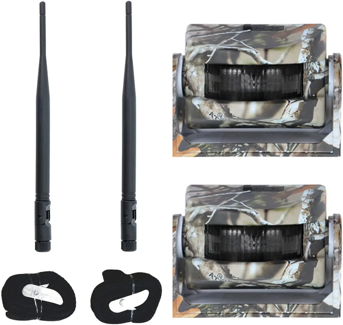 Olymbros Wireless Outdoor PIR Sensor Hunting Alarm System Motion Detector with 1 Receiver Watch and 2 PIR Sensors