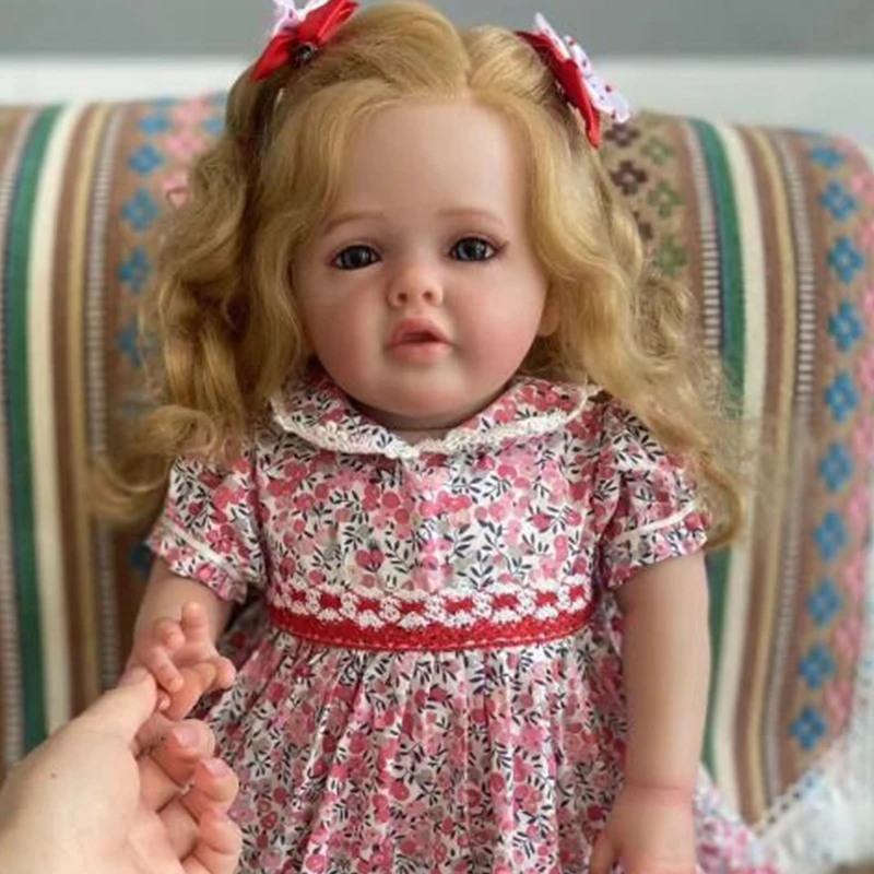 Wholesale NPK 60Cm Cute Realistic Reborn Doll Real Babies Reborn Baby Silicone Girl Dolls With Visible Veins Lifelike Skin Tone