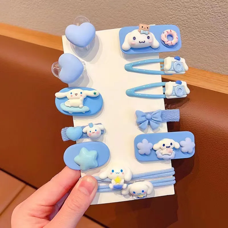 Sanrioed accessory wholesale My Melody Kuromi Girls Hair Clip hair Band Wrapped Side Clip Pink Cartoon Kid Hair Accessories