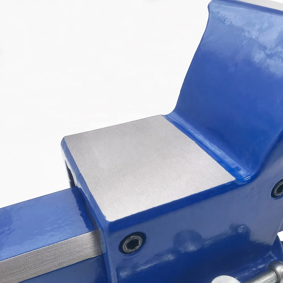 150mm 6 inch China cast steel bench vise with anvil and fixed base