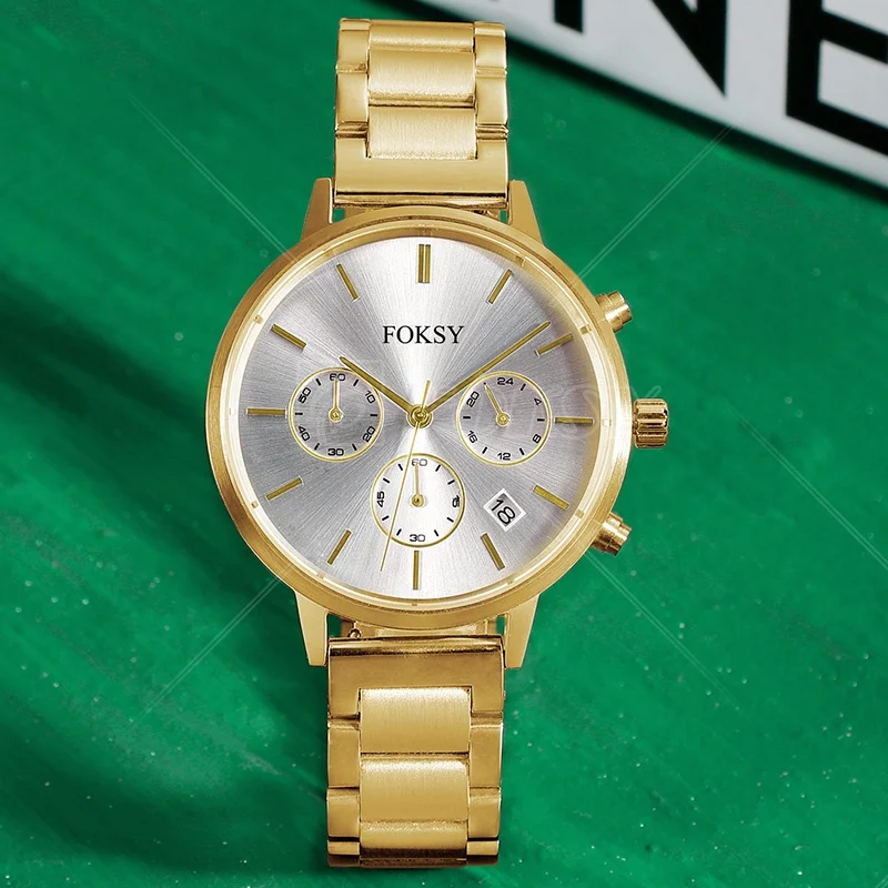 Fancy Fashion Female Brand Jewelry 316L Stainless Steel Gold Wrist Luxury Quartz Women Lady Watch for Girl