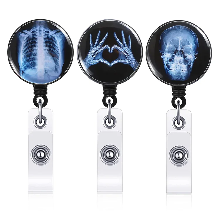 Nurse Badge Holder Alligator Clip Custom  Yoyo Badge Reel ID Card Holder Badge Reel