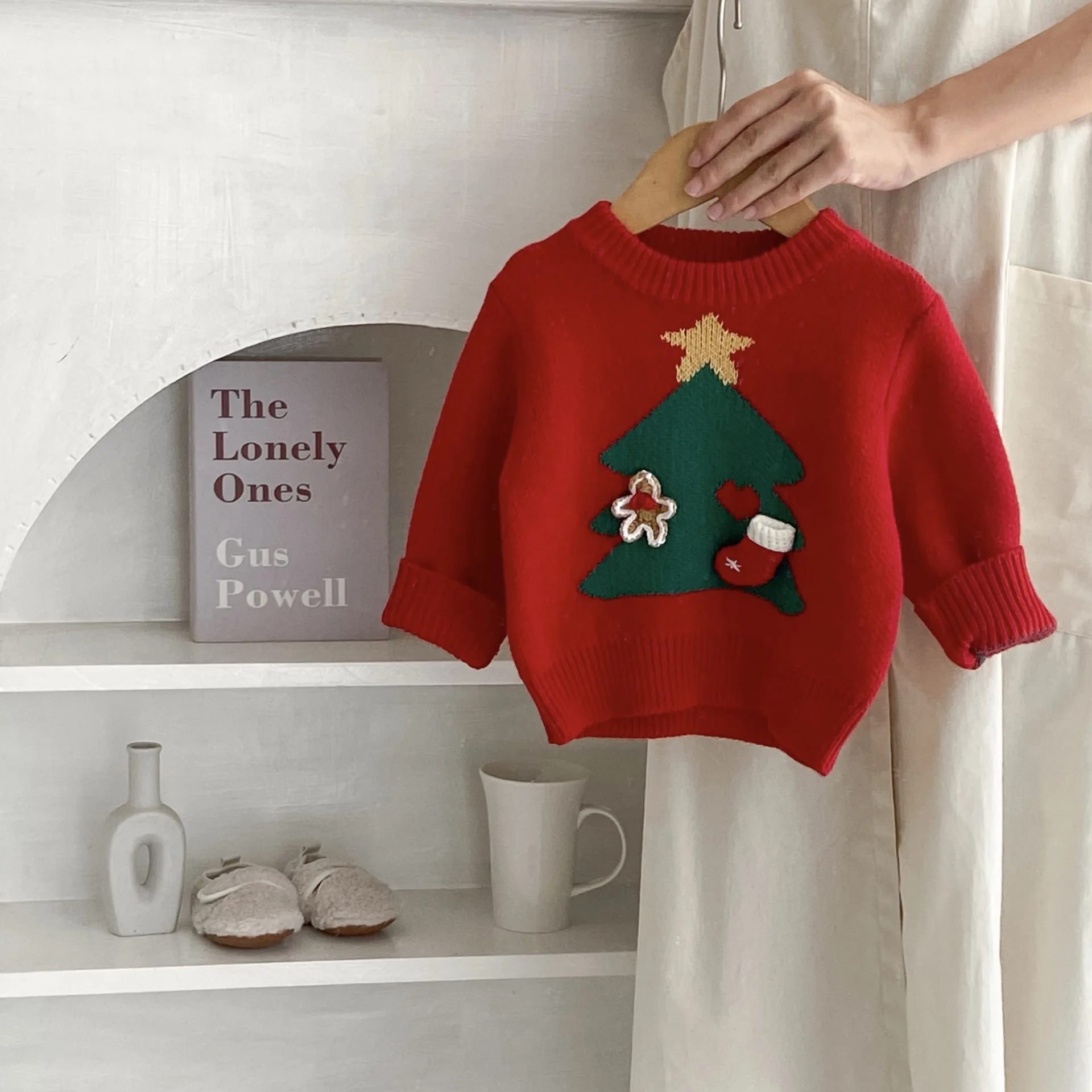 Winter Christmas dress up Baby Christmas clothing Christmas crewneck sweater Long sleeve baby clothing High quality