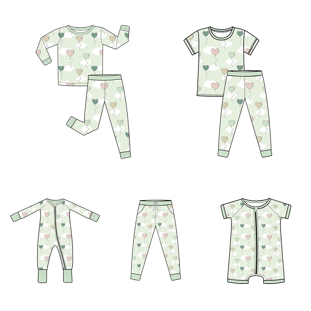 New Custom Cute Cartoon Bamboo cotton Pajamas Baby Clothes for kids Unisex Babies Toddler Nighties kids Clothes Sleepwears Suit
