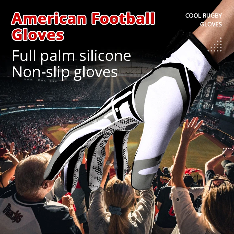 2022 New Design American Football Receiver Gloves Custom Logo Design Football Gloves Custom American Football Gloves