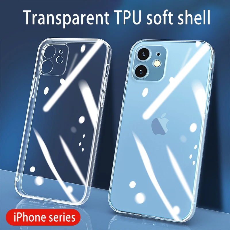 Аксессуары для мобильных телефонов мягкий чехол из ТПУ Apple противоударный iPhone 12 11 предназначен 13 Pro Max (2021) Кристально