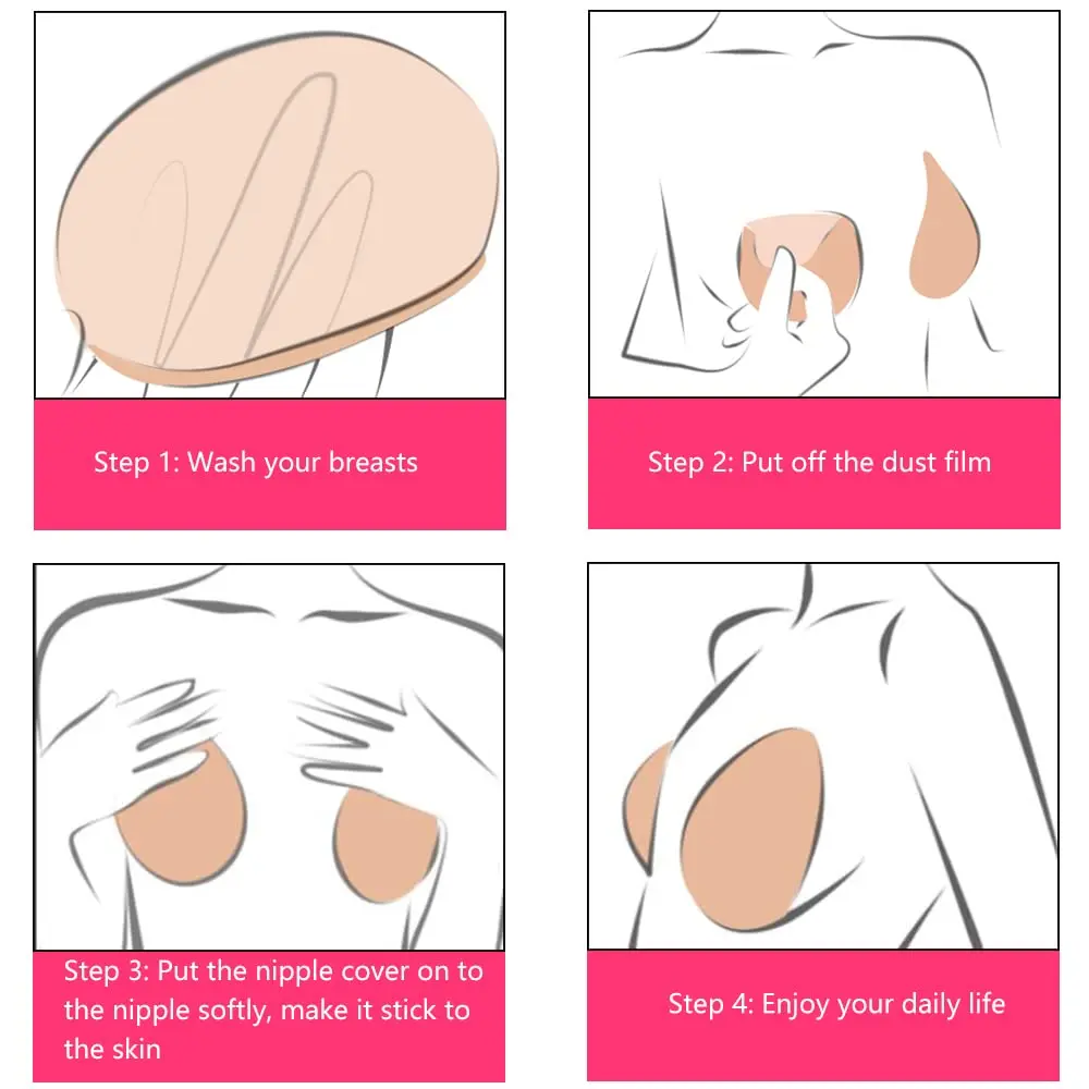 Push Up Bra Rabbit Instant Breast Lift Silicone Covers Pasties Tape Self Adhesive Custom Nipple Pasties For Women