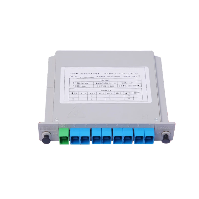 Sunsea 1 x 8/1 8 way /1*8 SC PC FTTH optical plc splitter box cassette