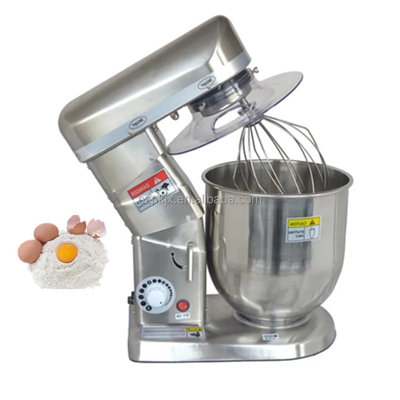 Electric Commercial Stand Mixer, 10L Dough Hook, Flat Beater Attachments, Splash Guard with Whisk, Stainless Steel