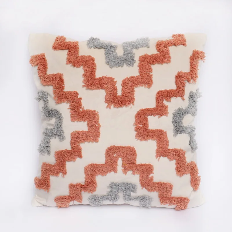  Горячая Распродажа марокканские Бархатные чехлы на подушки декоративные геометрические с вышивкой