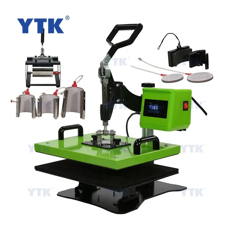 YTK-HP8IN1-3 Multi-functional High Quality 8 in 1 Combo Heat Press Machines Cap Mug T Shirt Sublimation 3D Heat Transfer Machine