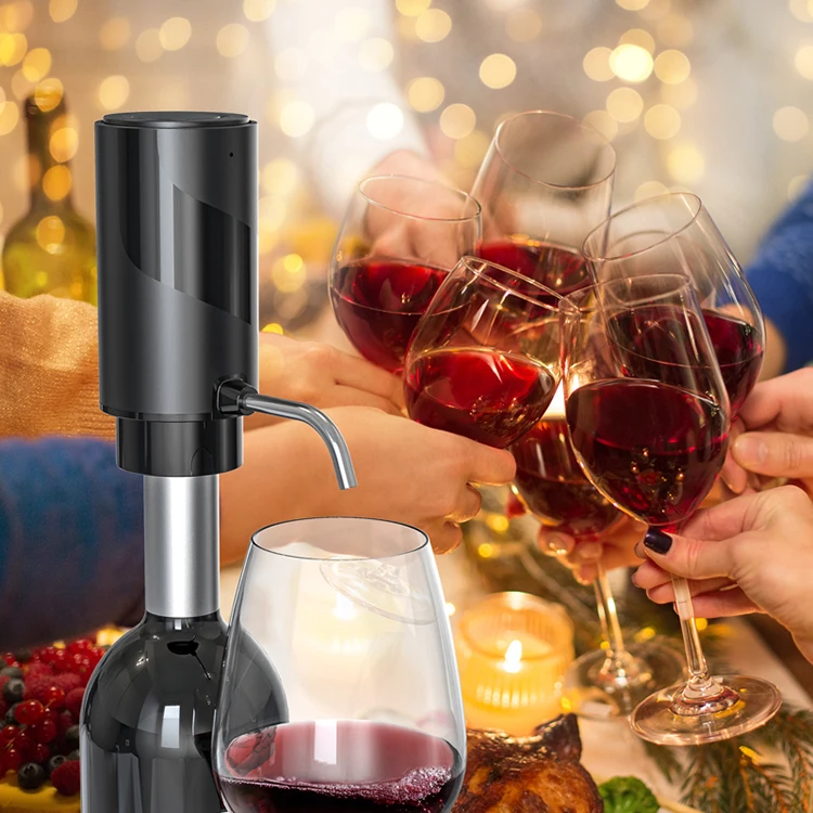 2024 New Arrival Gadgets Rechargeable Automatic Electric Liquor Red Wine Aerator Decanter Set