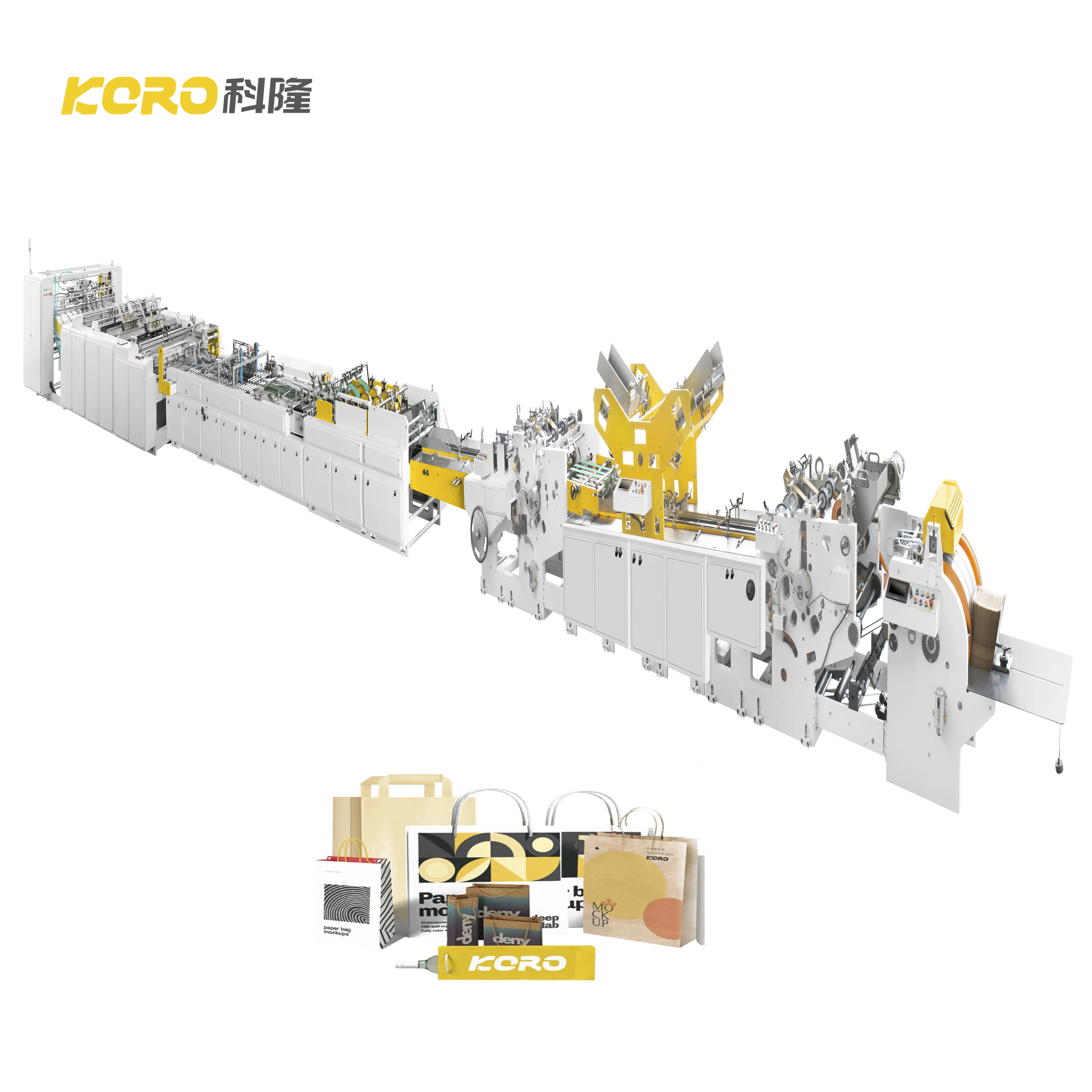 TB-S Series Automatic Sheet Fed Paper Bag Making Machine Function With Top Reinforced Paper Card Pasting And Top Folding