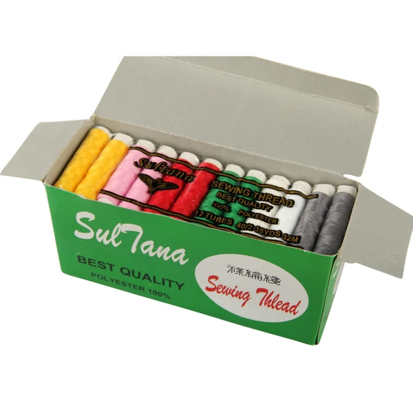 colored  25yard sewing thread 72pcs 100% polyester   sewing thread  40/2