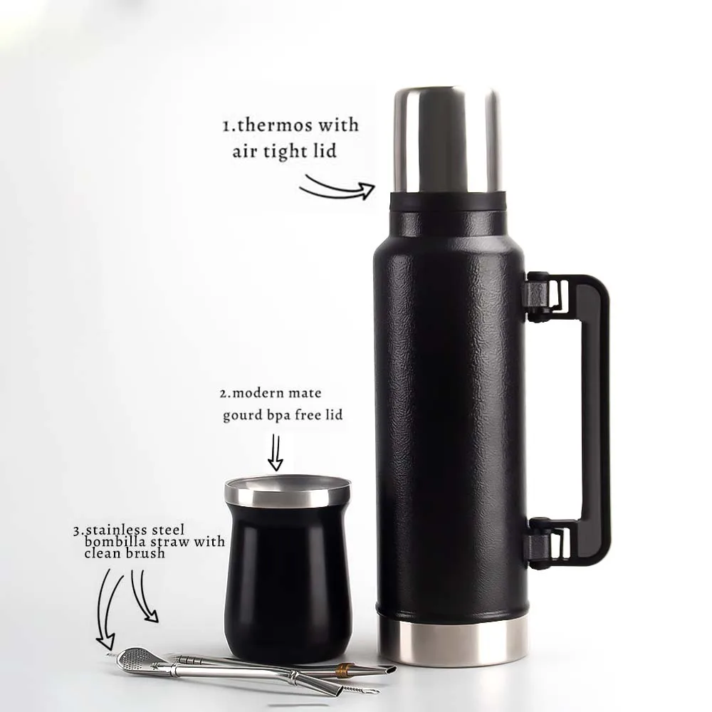 Garrafa termico 32oz Double Wall Travel Pot tumbler Vacuum Flask yerba mate cup Stainless Steel Insulated Water Bottle