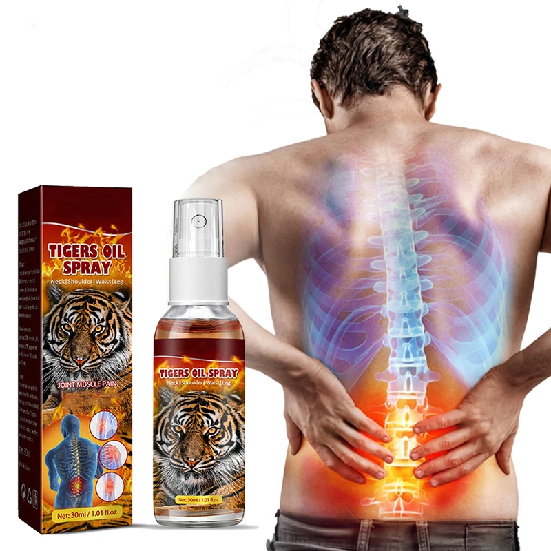 hot selling 30ml tiger oil spray ointment relaxes muscles knee muscle joint pain relief spray patch