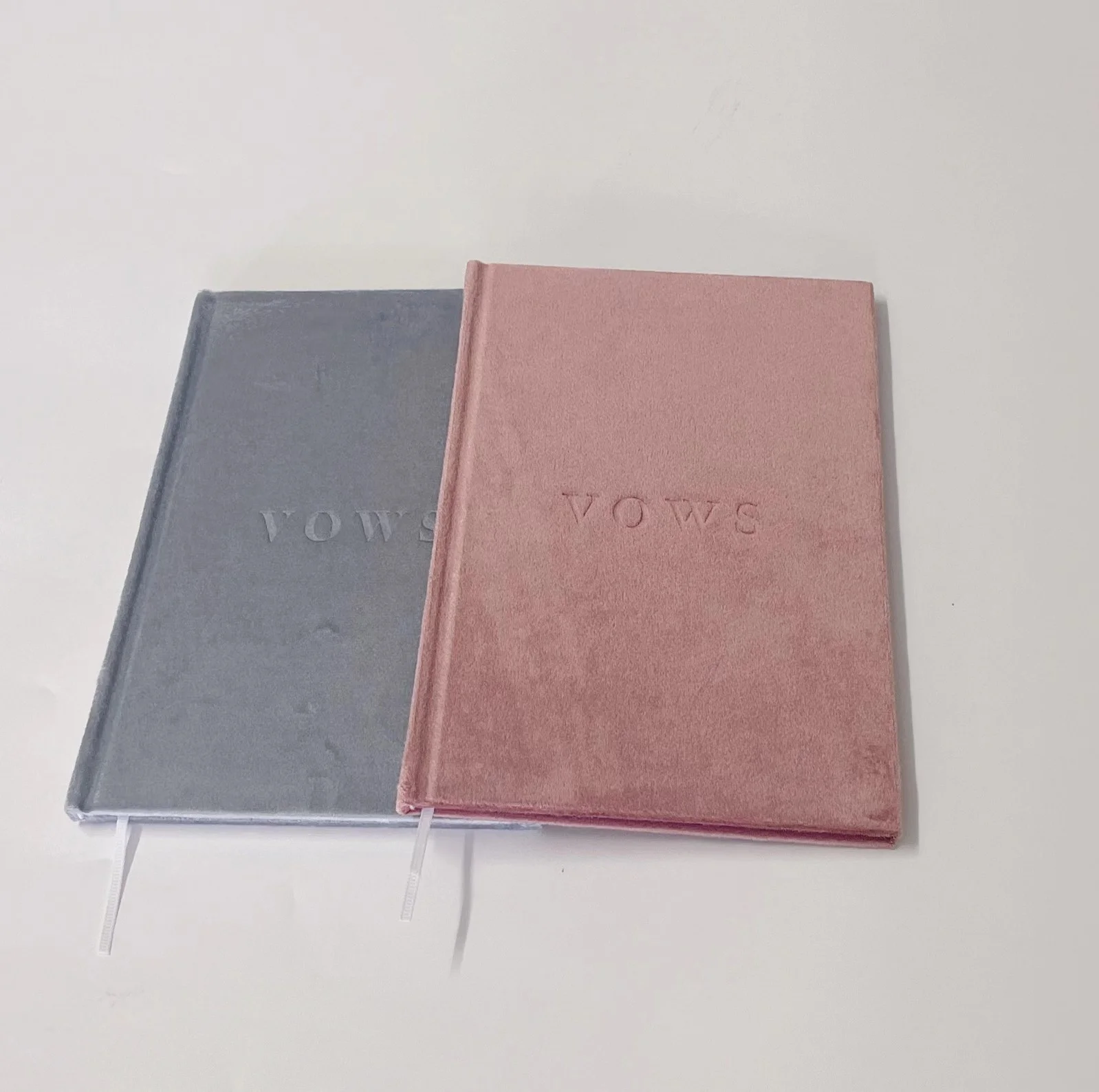 Custom A5 Luxury Hardcover Dot Gird Velvet Vow Journal For Wedding Engagement Gift Vows Book His and Her Wedding Books Planner