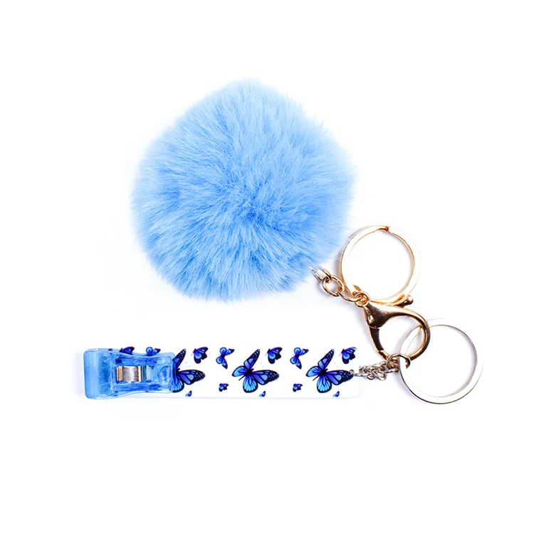 Wholesale custom ball top ATM Credit Card Grabber card grabber keychain - acrylic credit card puller for long nails