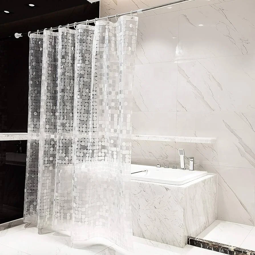 Thickened waterproof clear bathroom Shower Curtain Liner 72 x 72 PEVA Heavy Duty waterproof Shower Curtain liner