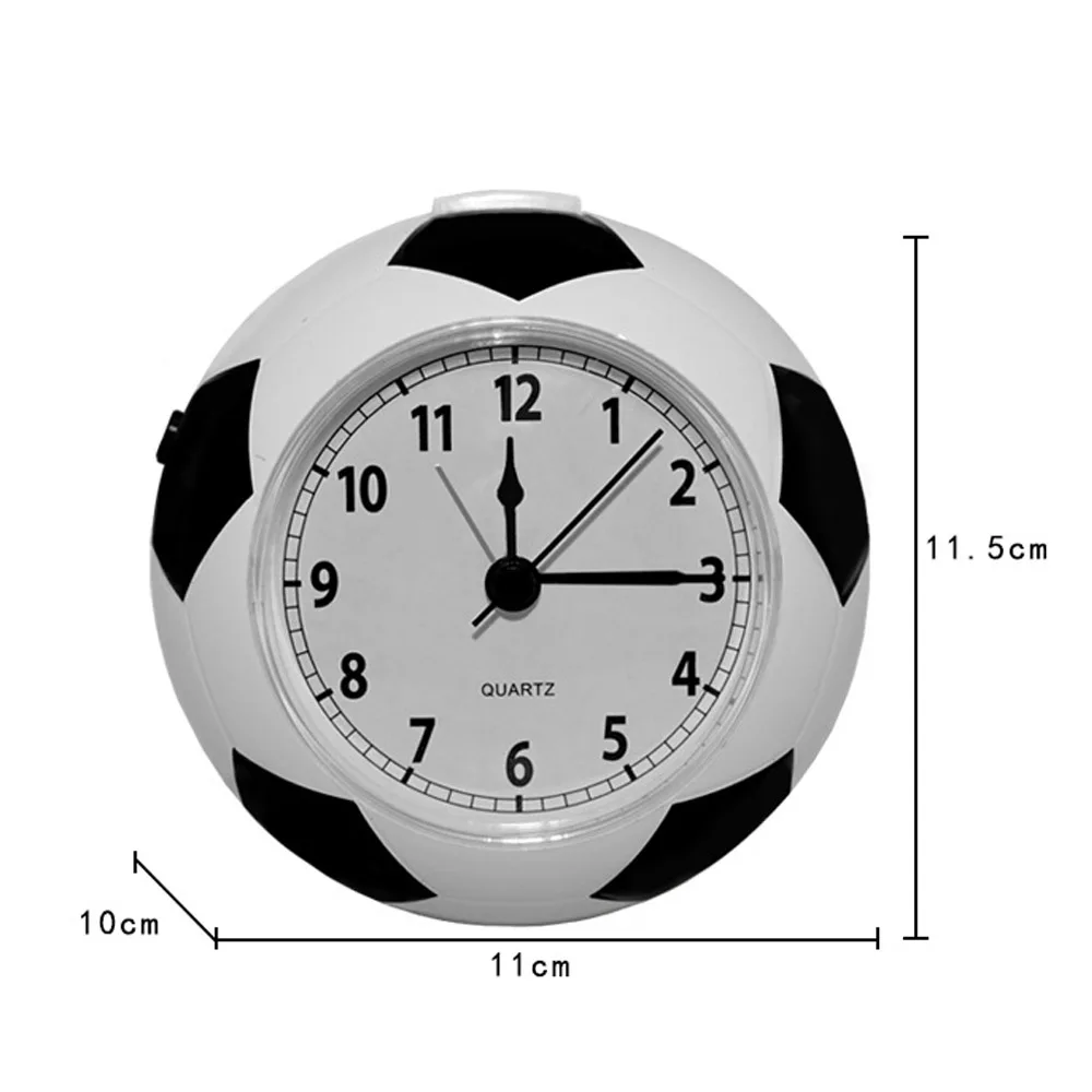 1pc  Football Creative Desk Clock Simple Student Silent Alarm Clock Home Desktop Cute Children Cartoon Funny Time  British clock