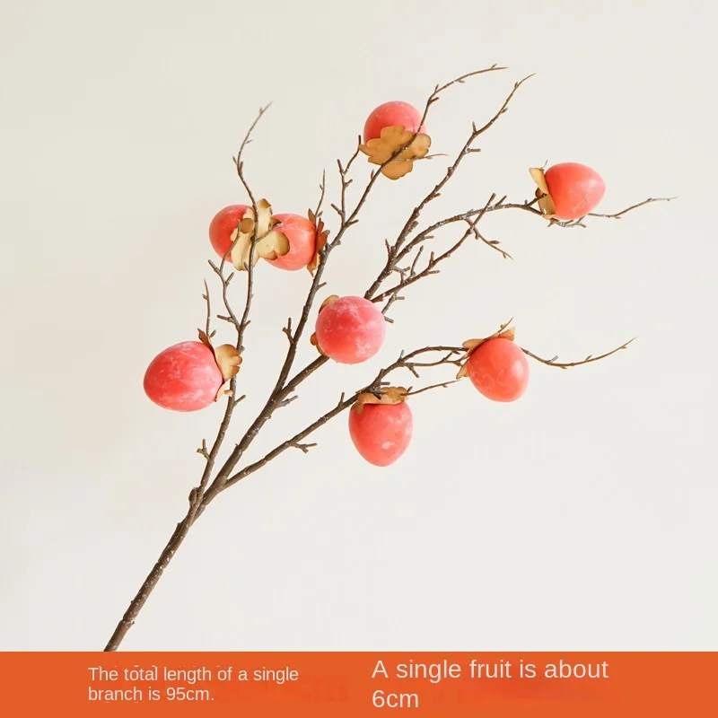 Persimmon Fruit Decoration Model  Home Living Room Decorations   Simulation Fruit Tree