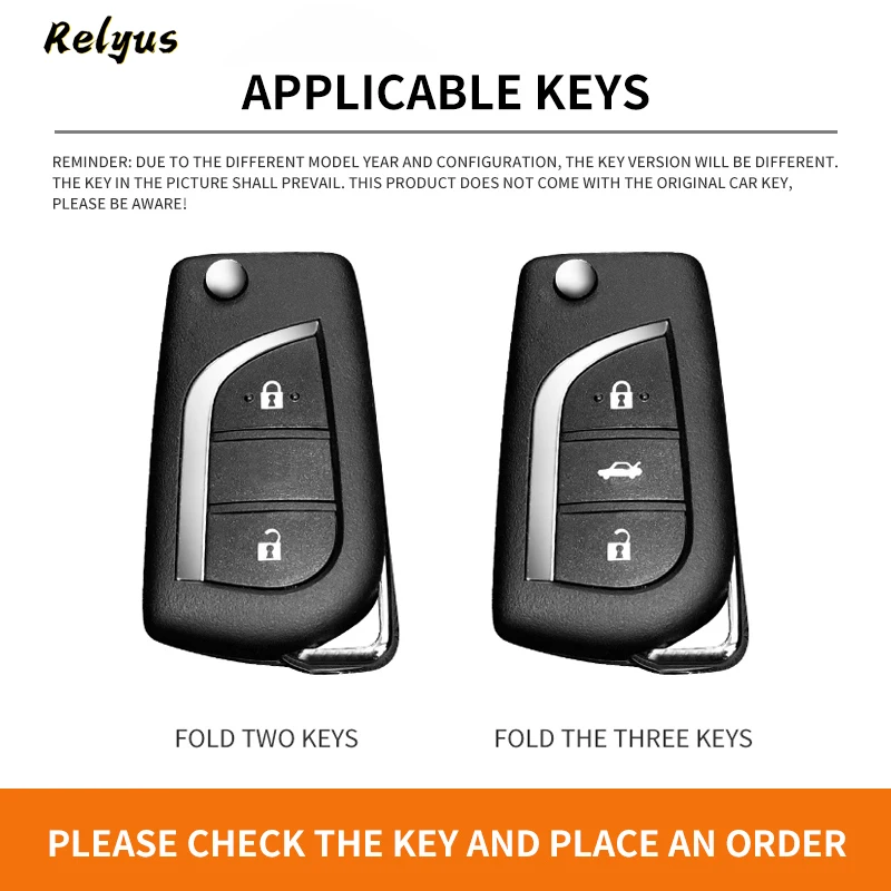 Car Logo Metal Leather Key Case Fob Cover for Toyota Auris Corolla Avensis Verso Yaris Aygo Scion TC IM Camry RAV4 Protector Bag