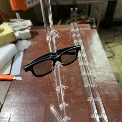 wall mounted acrylic sunglasses display rods