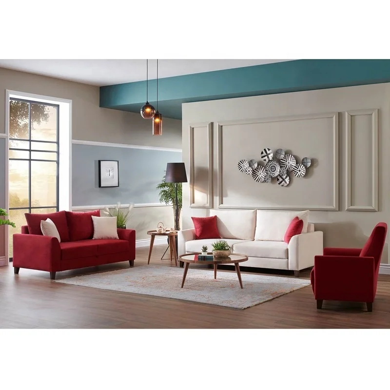 
New arrival istanbul furniture velvet cover wooden leg arabic majlis living room 7 seat sofabed couch armchairset (iDER MISIS) 