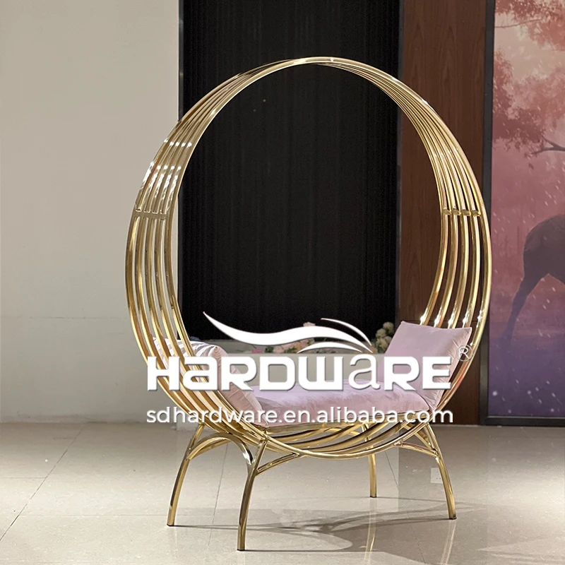 Gold Wedding Bride And Groom Royal King And Queen Throne Banquet Chair