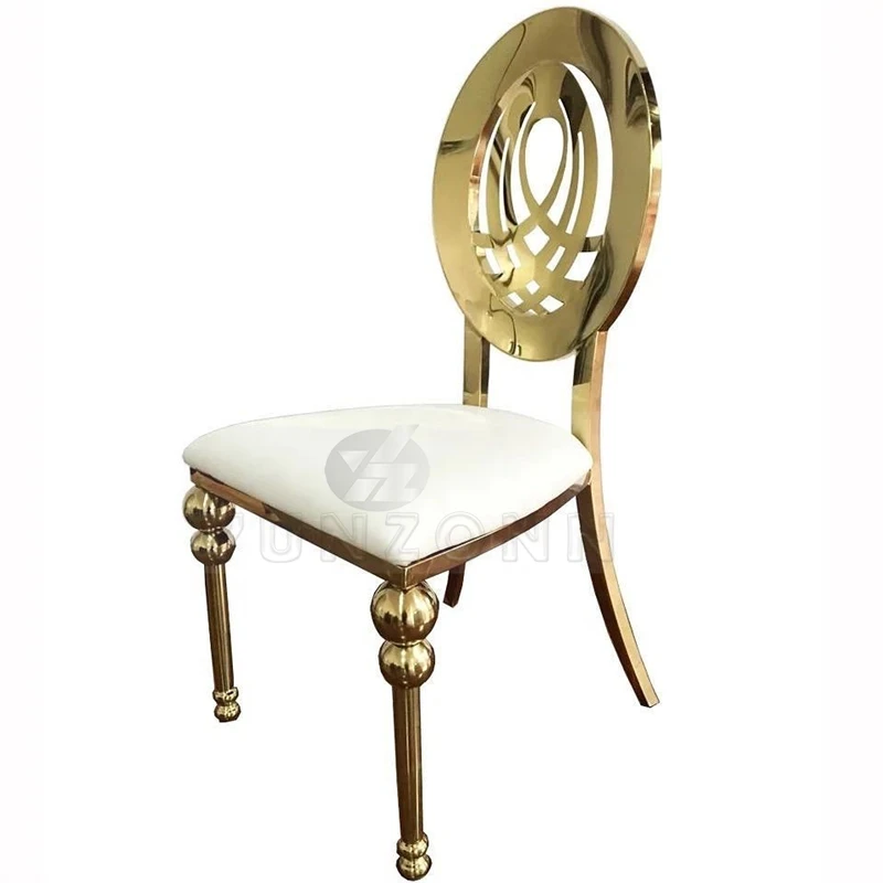 Luxury Modern Stainless Steel Chairs Weddings Events Hotels Bars Outdoor Parties Wholesale Fabric Leather Seat Options