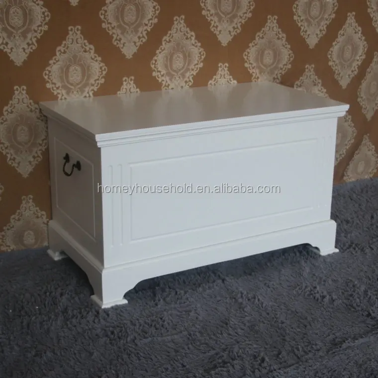 
2020 Wholesale Pink/White Wooden Toy Trunk Chest Children Home Large Wooden Toy Box 