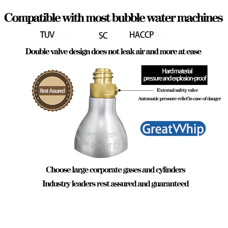 Greatwhip Co2 Cylinder For Soda Maker Co2 Gas Cylinder Tank Aluminium Cylinder Co2