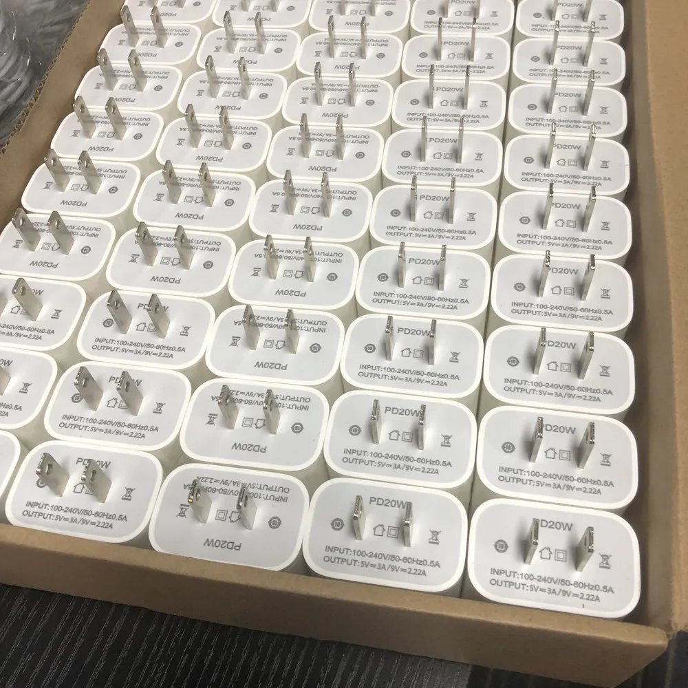 12W EU US Plug USB-C Power Adapter PD Type C Cable for iphone 12 13 Pro