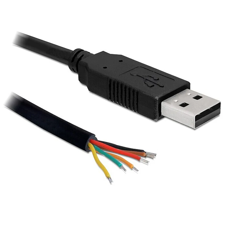 OEM ftdi ft232r usb uart ttl 5v wire end adapter cable for flash cable ttl-232r-5v-we